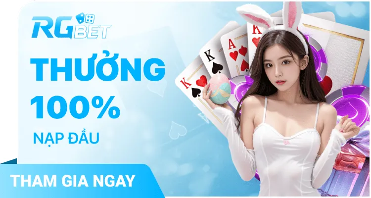 Thưởng 100% khi nạp đầu tại rgbet